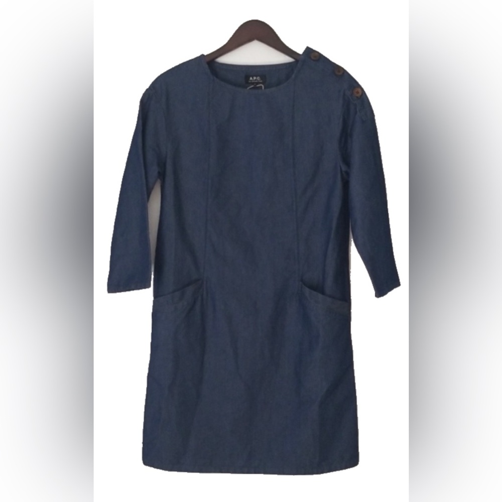 APC Tunic Shift Denim Dress Size XS